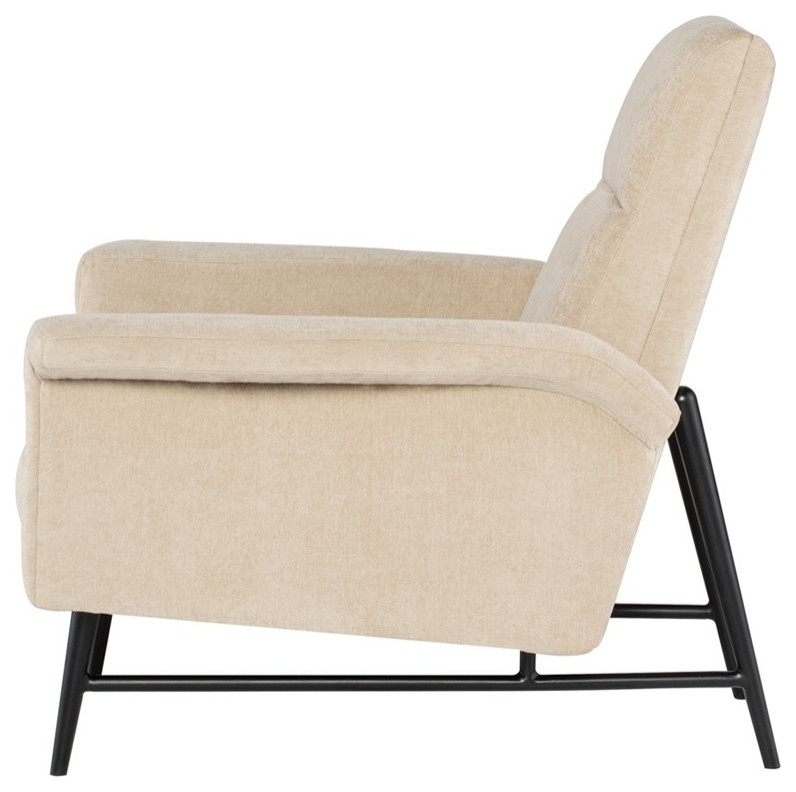 Calais Occasional Chair Almond Fabric   Midcentury   Armchairs And Accent Chairs   by Rustic Home Furniture Deco  Houzz