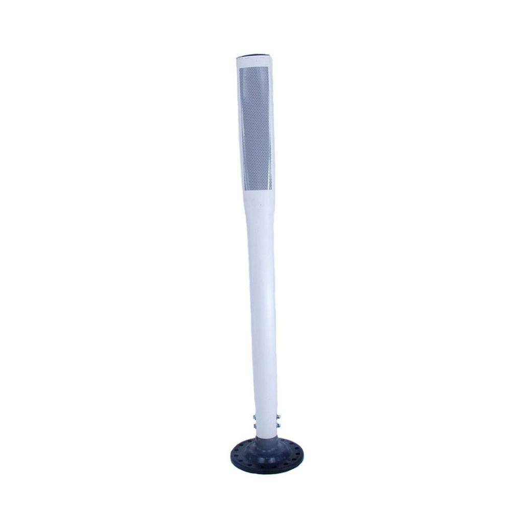 Three D Traffic Works 42 in. White Flat Delineator Post and Base with 3 in. x 12 in. High-Intensity Strip 522157W