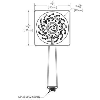 Speakman 4-Spray 4.8 in. Exhilaration Wall Mount Handheld Rain Shower Head in Brushed Nickel VS-5001-BN-E15