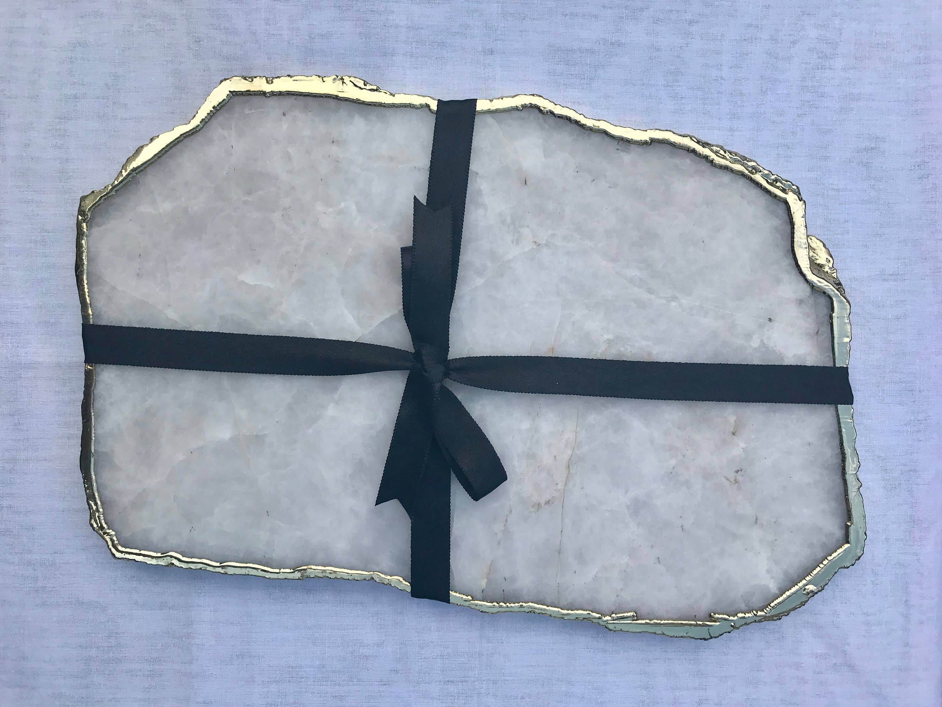 Large White Agate Cheese Platter/Tray Momentos/Sign Boards