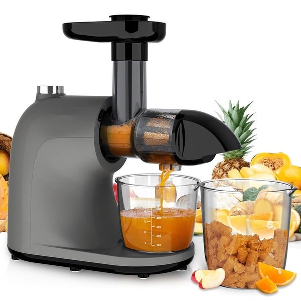 Slow Masticating Juicer for Vegetable and Fruit，Grey