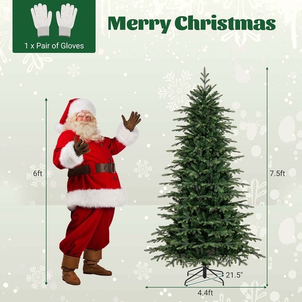 Costway 6/7.5/9 FT Artificial Christmas Tree with 714/1162/1770 Branch