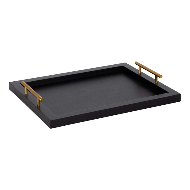 Kate And Laurel Halsey Tray 12 5x16 5 Black