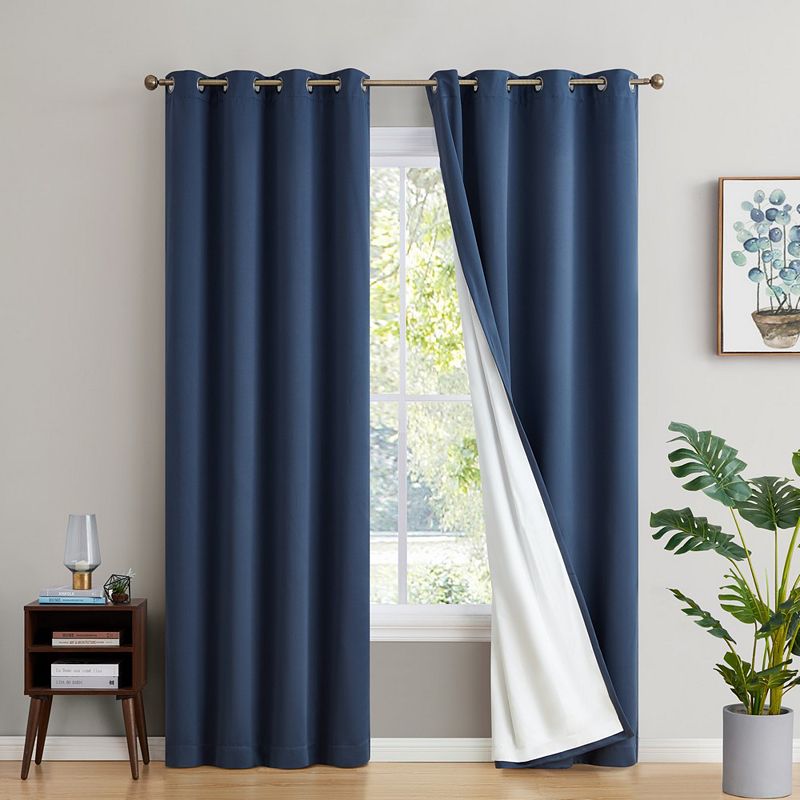 THD Virginia 100% Blackout Grommet Curtain Panels - Set of 2