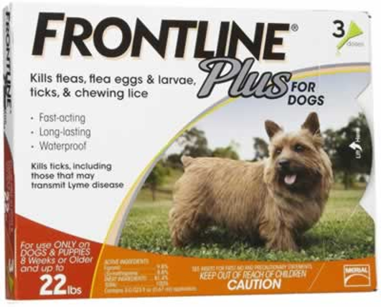 Frontline Plus for Dogs 1-22 Pounds 3 Pack