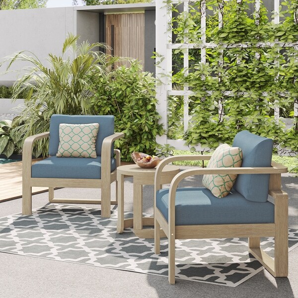 Corvus Annette 3piece Outdoor Chat Set with Sunbrella Pillows