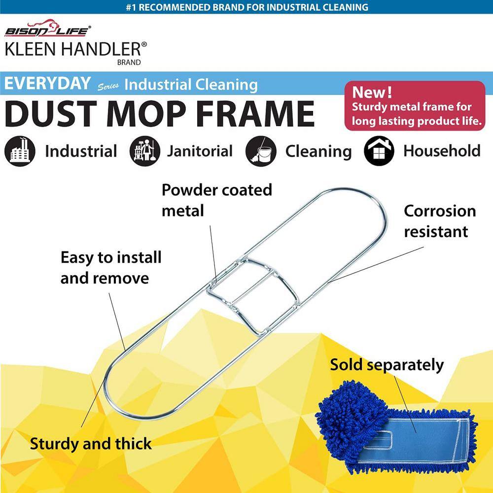 KLEEN HANDLER 18 in. Commercial Dust Mop Frame Rust-Resistant (12-Pack) KHES-MDMF-18