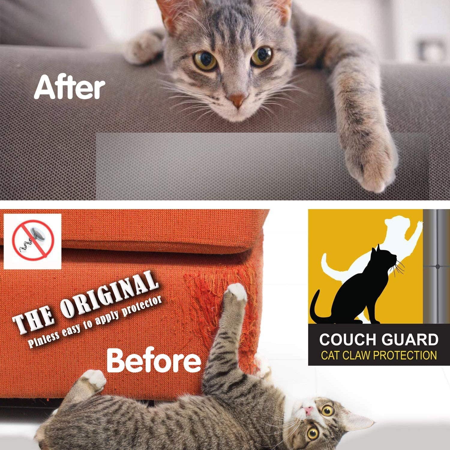 Furniture Protectors from Cat，Anti Cats Scratch Guards Deterrent Training Tape， Anti Scratching Protection， Double Sided Tape， Best Choice to Protect Your Furniture from Your Loved Pet(10 XL PCS)