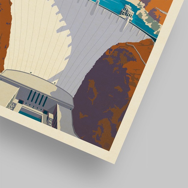 Americanflat Vintage Landscape Usa Hoover Dam By Anderson Design Group Poster