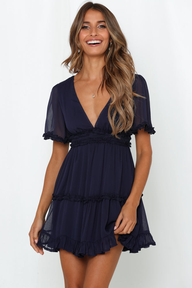 Lost Tonight Dress Navy