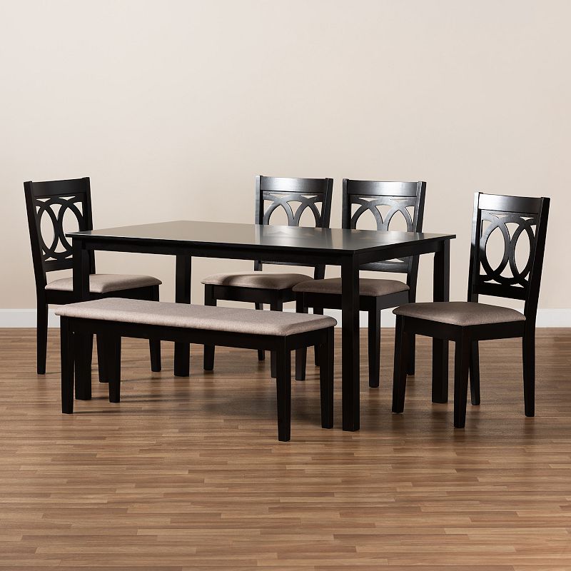 Baxton Studio Bennett Dining Table 6-piece Set