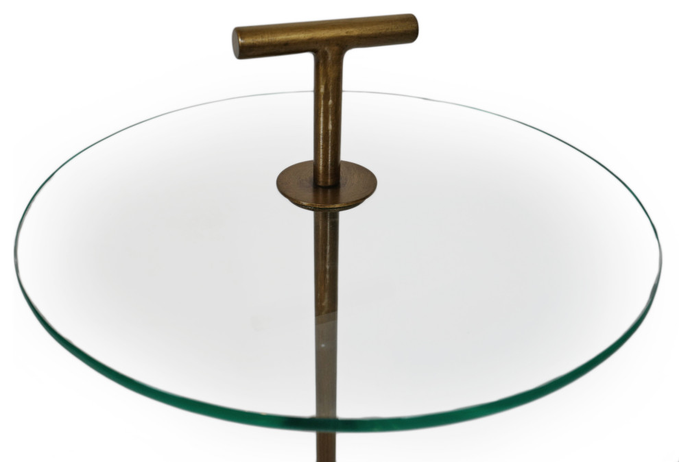 Brass Handle Side Table   Transitional   Side Tables And End Tables   by Design Mix Furniture  Houzz