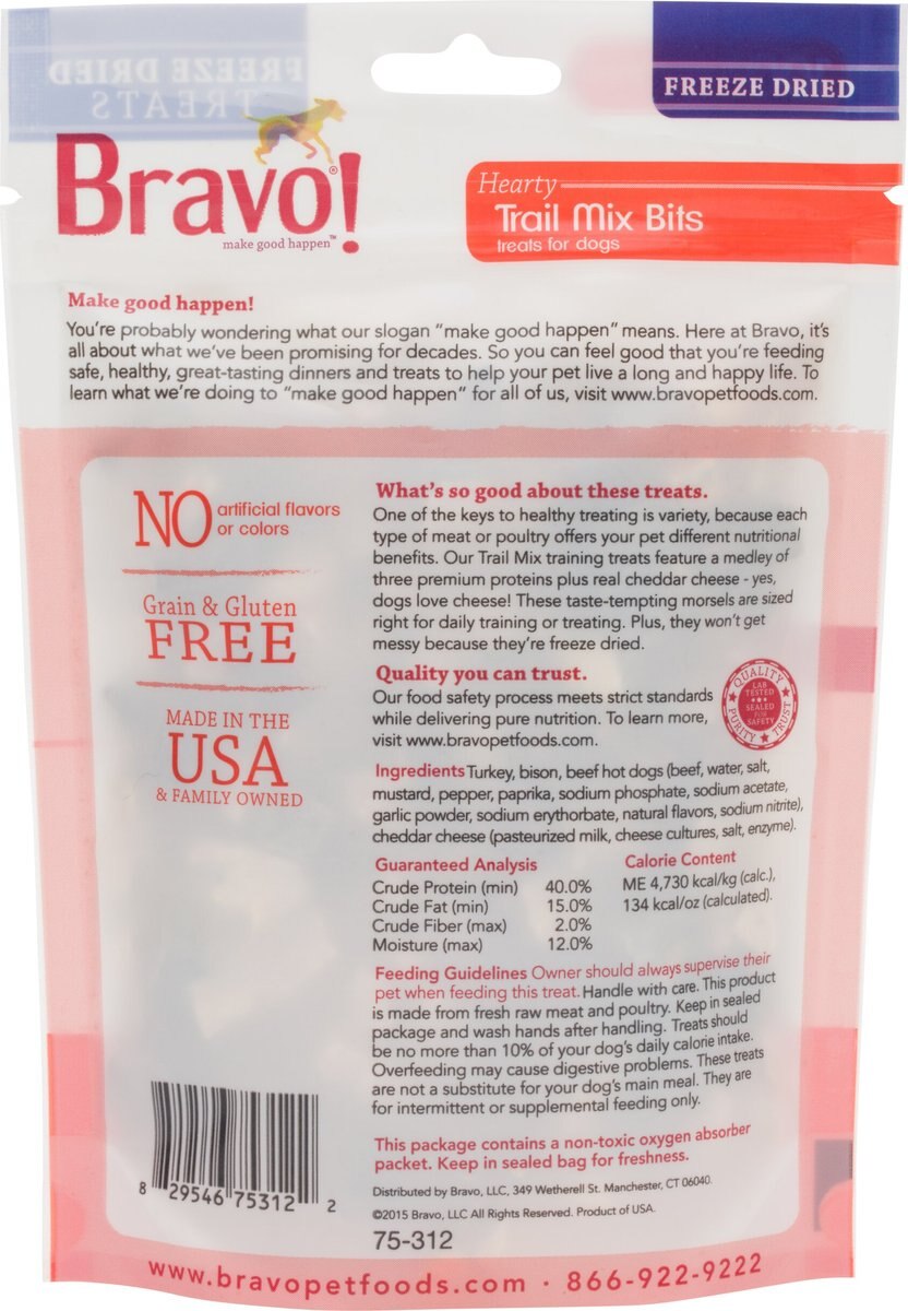 Bravo! Training Treats Trail Mix Freeze-Dried Dog Treats