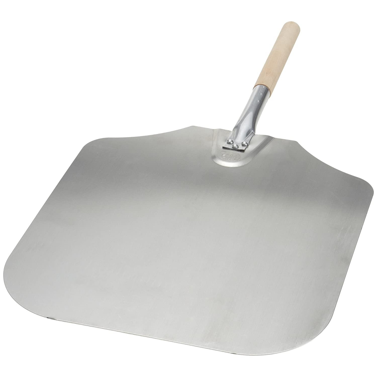 4439 Kitchen Supply 16-Inch X 18-Inch Aluminum Pizza Peel With Wood Handle