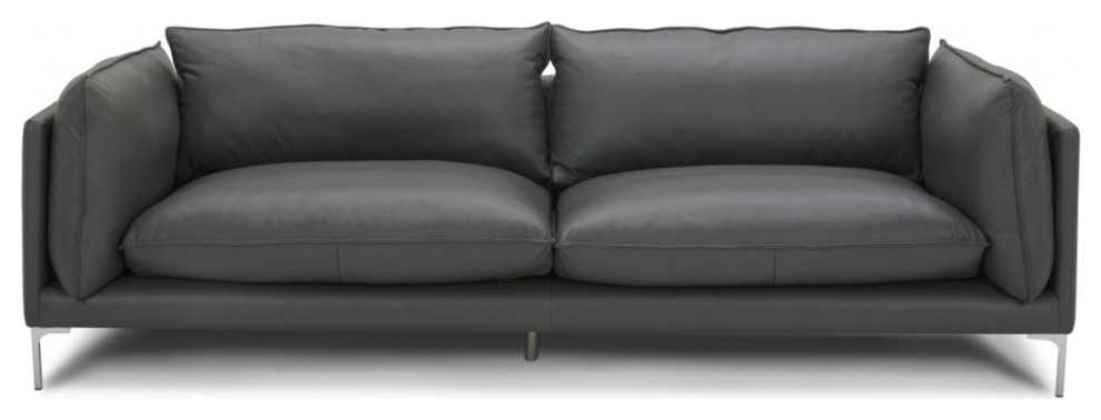 Divani Casa Harvest Modern Full Leather Sofa   Midcentury   Sofas   by Vig Furniture Inc.  Houzz