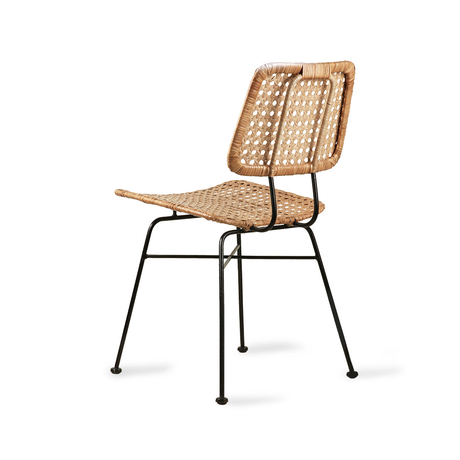 Rattan desk chair - natural