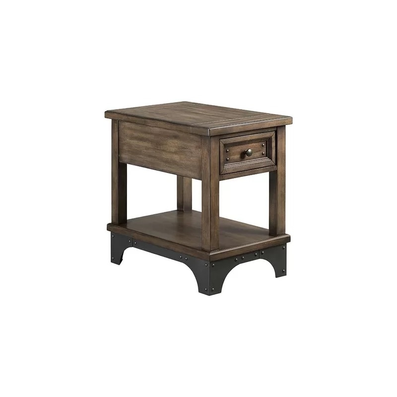 The Gray Barn Hatchery Gun Powder Grey 1-drawer Chairside Table