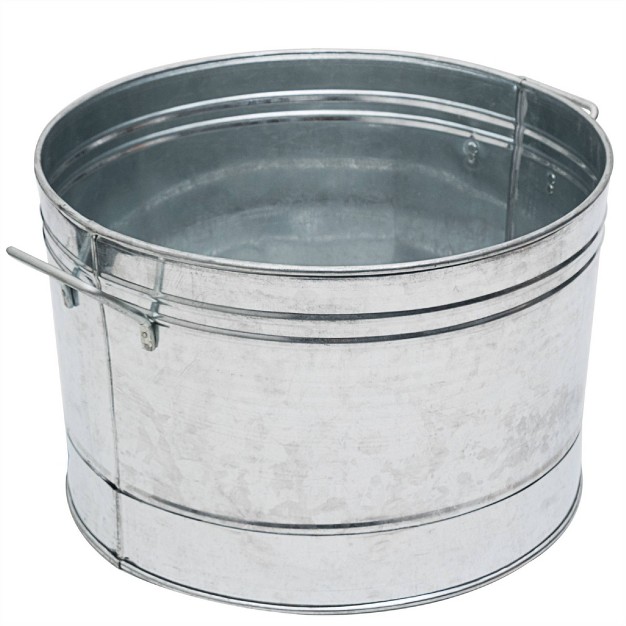 Achla Designs Rustic Tub With Two Side Handles Steel