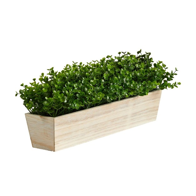 Nearly Natural 19-in Eucalyptus Artificial Plant In Decorative Planter