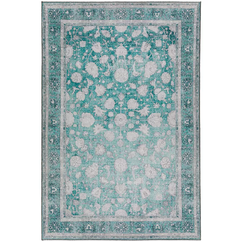 Addison Kensington Teal Persian Non-skid Accent Rug