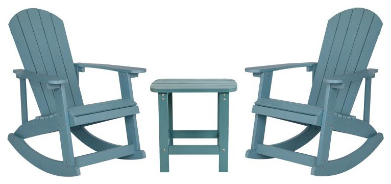 2 Pack Sea Foam Rockers and 1 Table   Contemporary   Outdoor Lounge Chairs   by Pot Racks Plus  Houzz