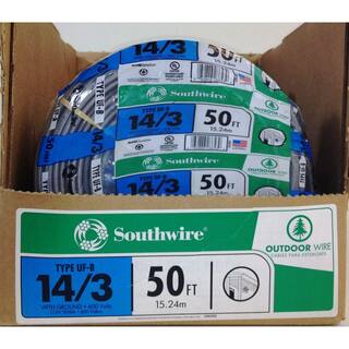 Southwire 50 ft. 143 Gray Solid CU UF-B WG Wire 13057522