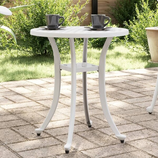 vidaXL Patio Table White Ø18.9