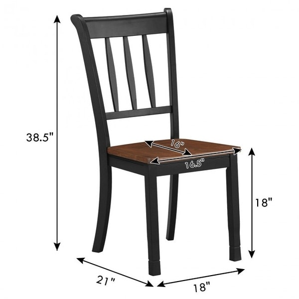 2 Pieces Solid Whitesburg Spindle Back Wood Dining Chairs - 18