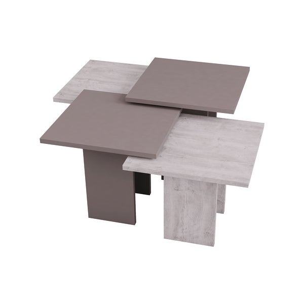 Clark Brown/White Modern Coffee Table