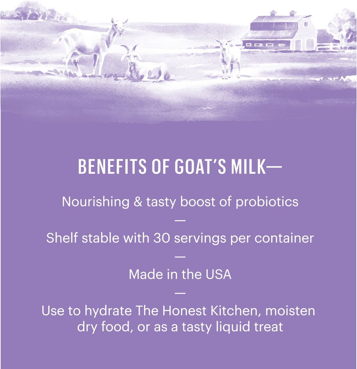 The Honest Kitchen Daily Boosters Instant Goat's Milk with Probiotics for Dogs