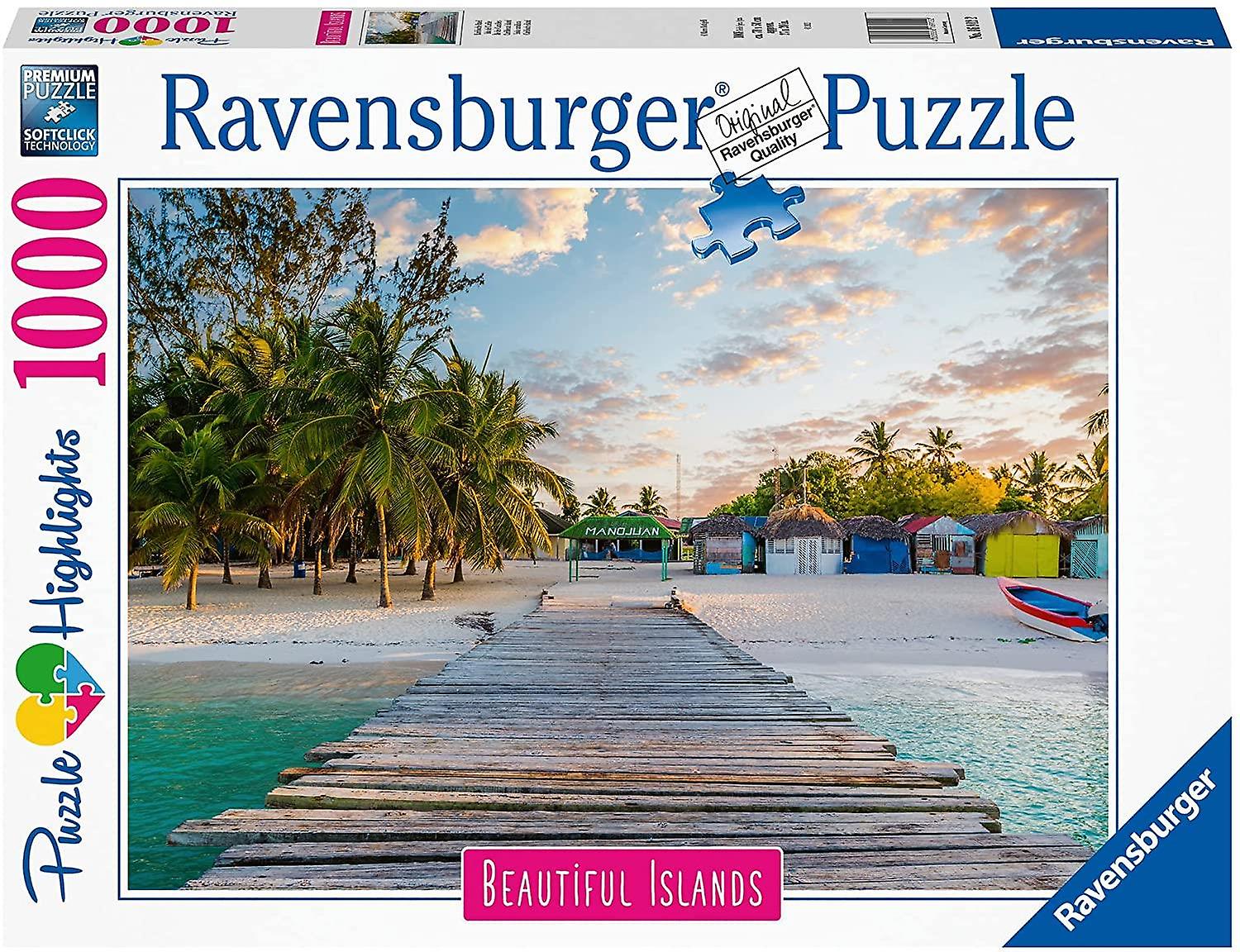 Ravensburger Caribbean Island， Beautiful Islands Jigsaw Puzzle (1000 Pieces)