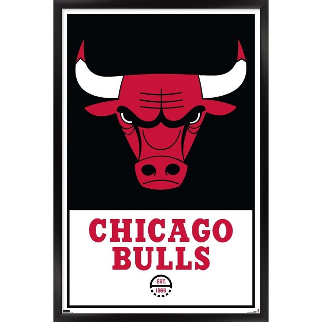 Trends International Nba Chicago Bulls Logo 21 Framed Wall Poster Prints