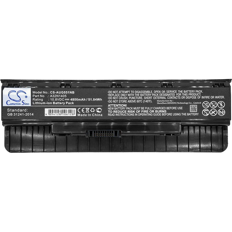 Asus G551 G551J G551JB G551JK G551JM G551JW G551JX Replacement Battery BatteryClerkcom Laptop and Notebook