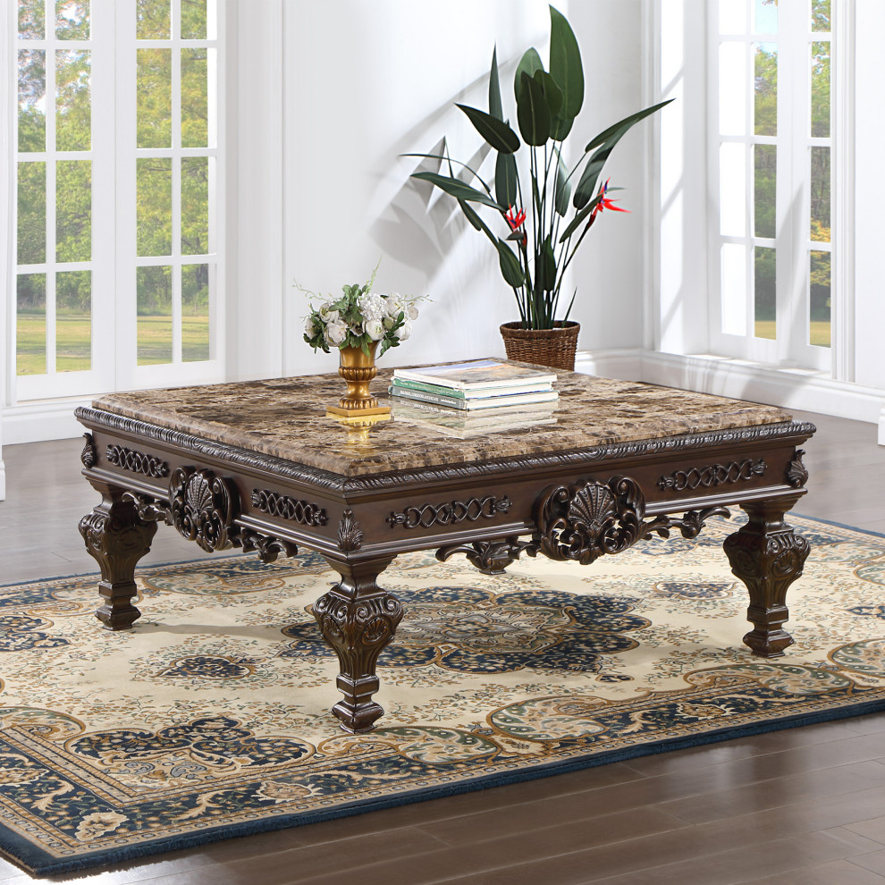 Traditional Living Room Coffee Table   Victorian   Coffee Tables   by Furniture Import  ampExport Inc.  Houzz