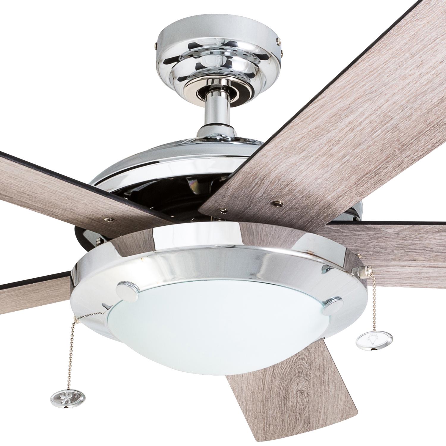 Prominence Home 52 Bolivar 5-Blade Ceiling Fan W/ LED Globe and Reversible Airflow