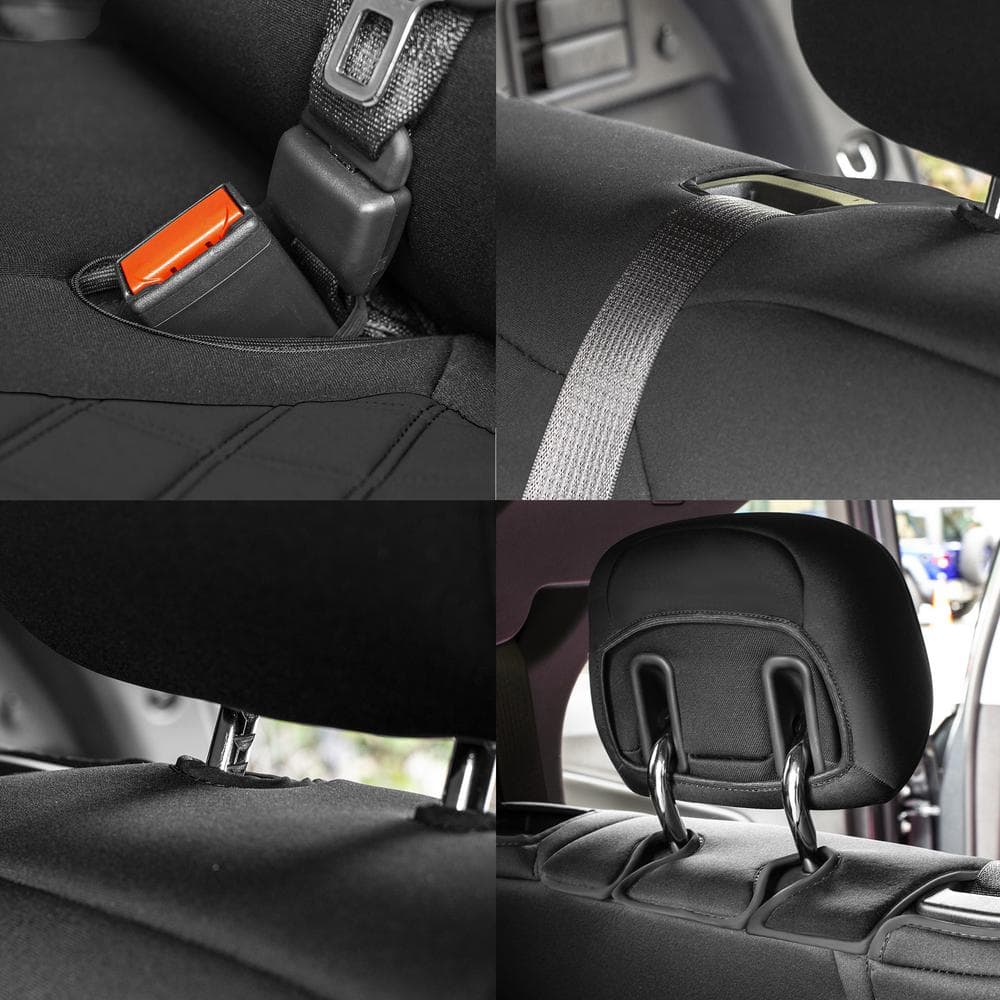 FH Group Neoprene Waterproof 47 in. x 1 in. x 23 in. Custom Fit Seat Covers For 2018-2021 Chevy Equinox Full Set DMCM5004BLACK-FULL