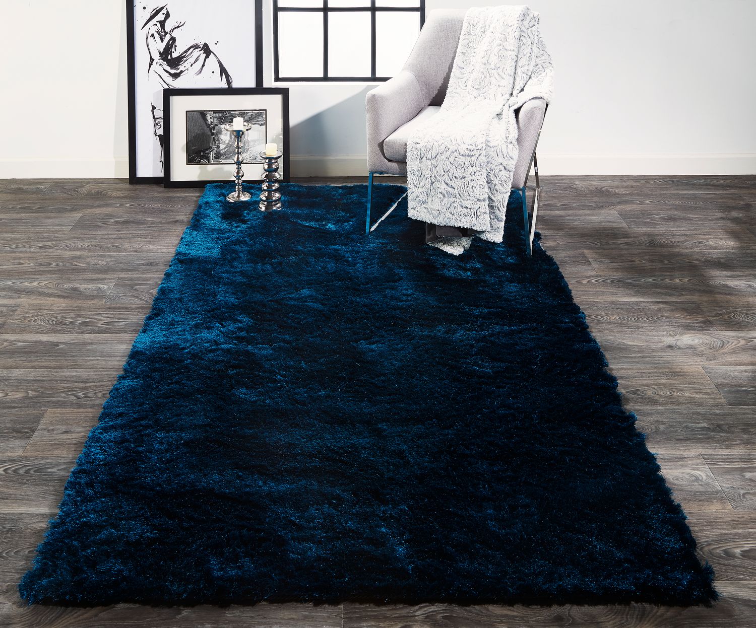 Freya Hand Tufted Teal and Teal Rug by BD Fine