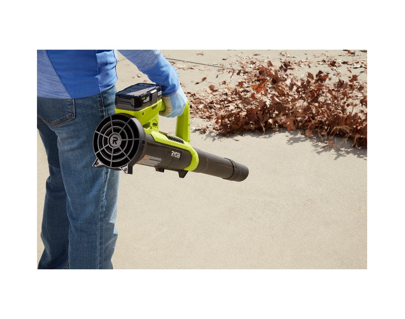 RYOBI P2109A ONE+ 18V 90 MPH 200 CFM Cordless Battery Leaf Blower/Sweeper (Tool Only)