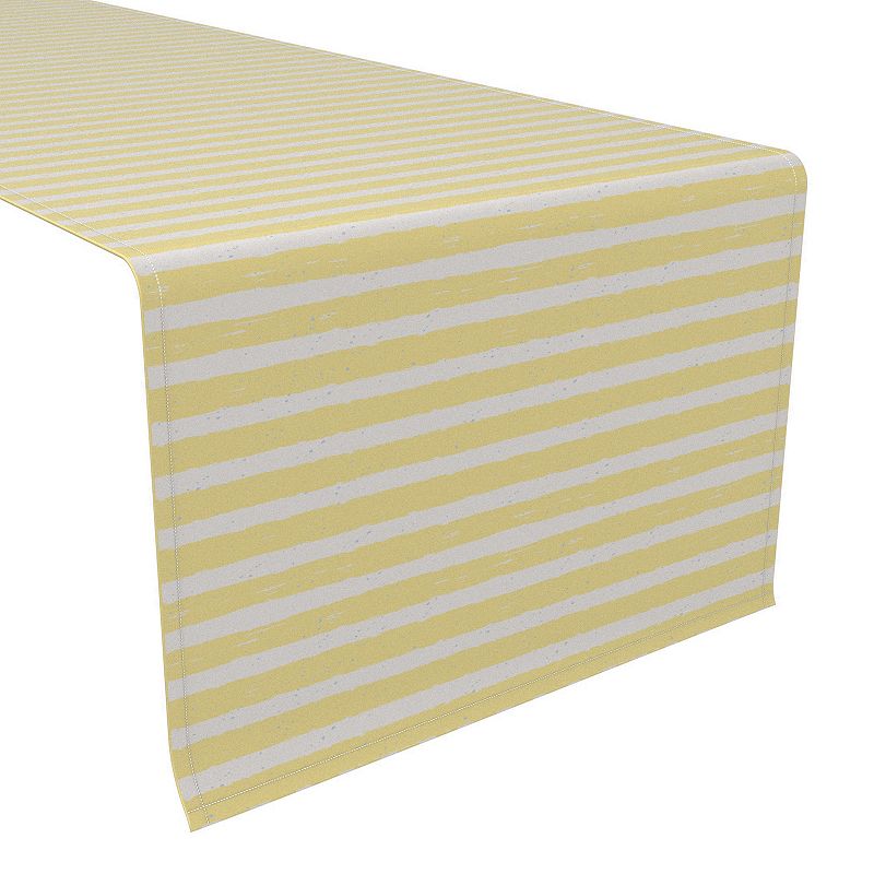 Table Runner， 100% Polyester， 12x72， Lemonade Stripe