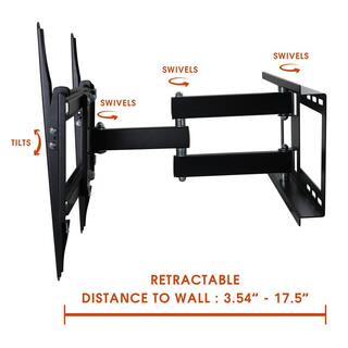 MegaMounts 26-55 in. Full Motion Television Wall Mount in Black 98593576M