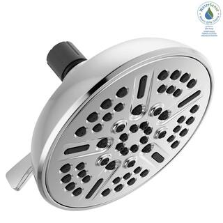 Delta 8-Spray Patterns 1.75 GPM 5.94 in. Wall Mount Fixed Shower Head in Chrome 75898C