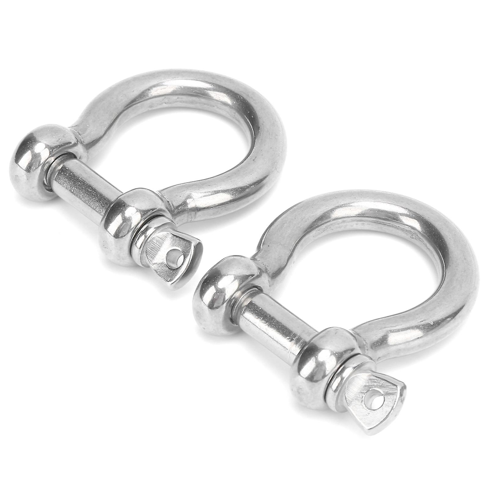 2pcs Bow Shackle Stainless Steel Strong Load Capacity D-ring Anchor For Camping Hiking Outdoor Sports(m12 520kg Load )