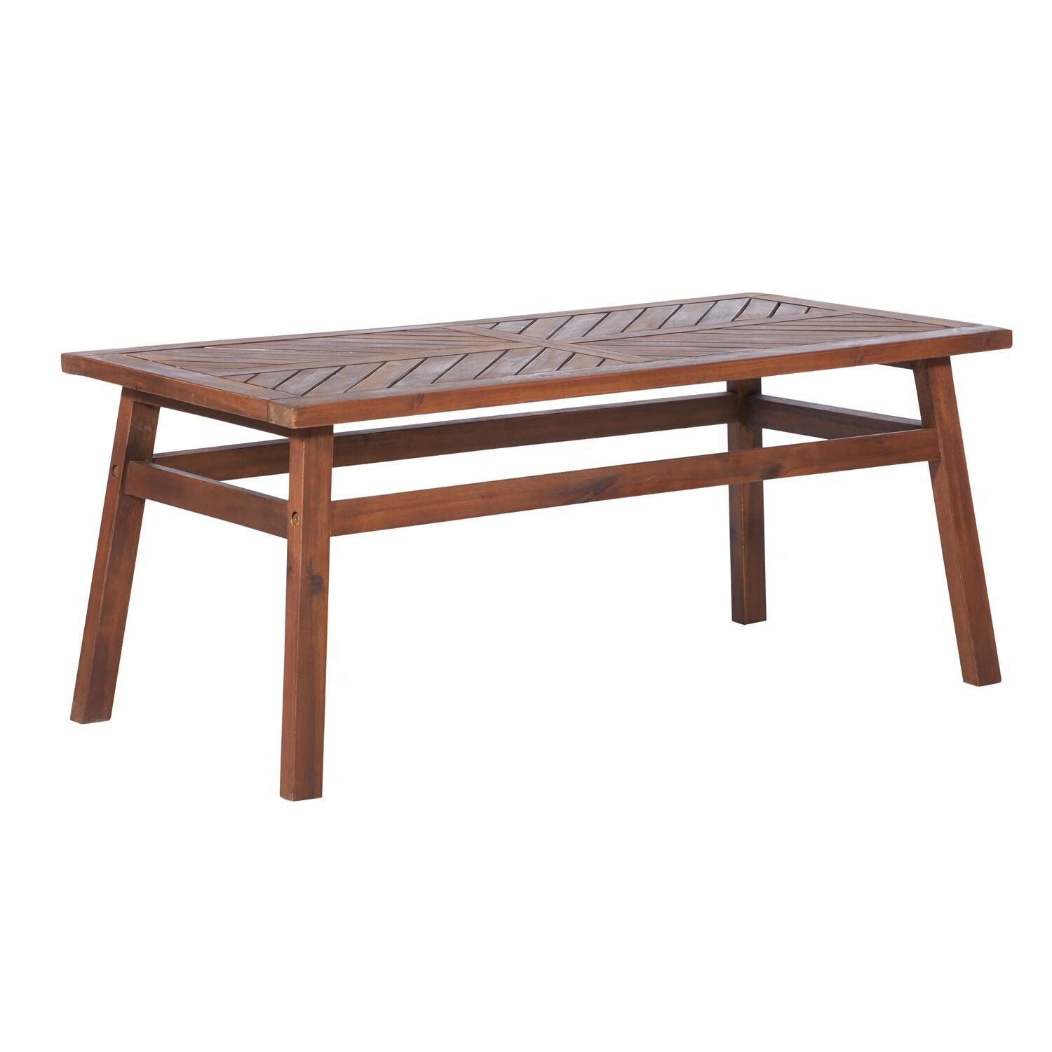 Ultimate Patio Wishlake 42 X 20 Inch Rectangular Acacia Patio Coffee Table