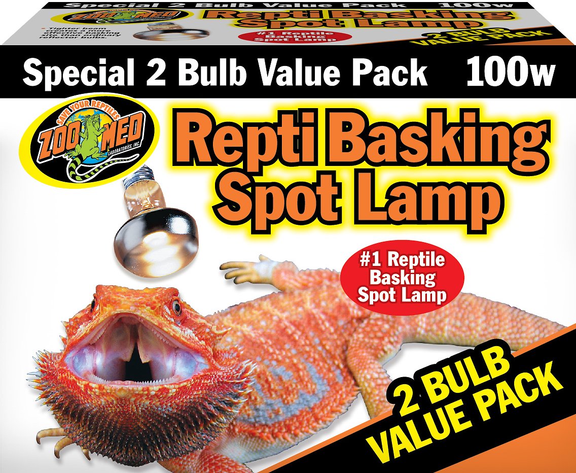 Zoomed Repti Basking Spot Bulb [Value 2 Pack 100 WATT] - Includes Attached DBDPet Pro-Tip Guide