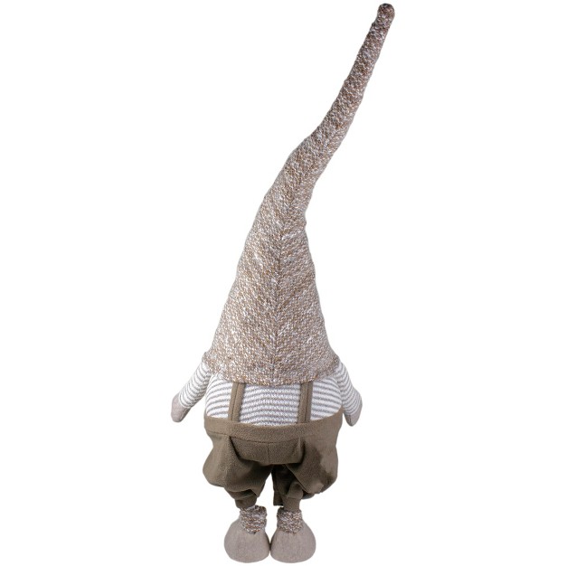 Brown And White Tall Standing Swaying Christmas Gnome