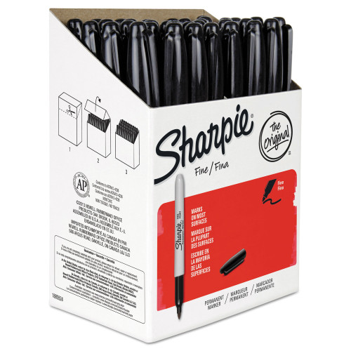 Sharpie Fine Tip Permanent Marker， Black， 36/Pack (1884739)