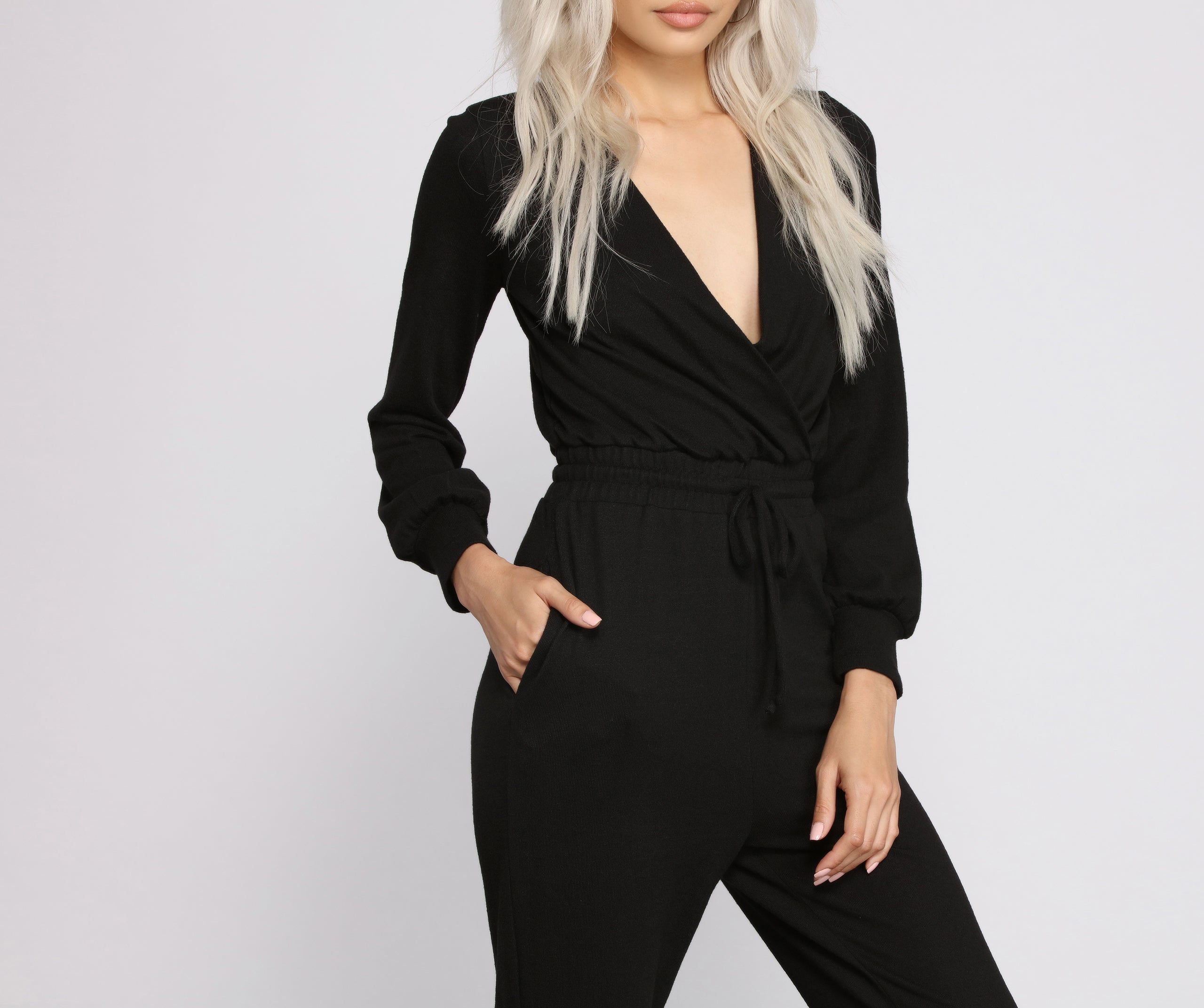 Casually Chic Surplice Jumpsuit