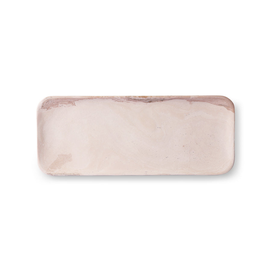 Pink marble tray