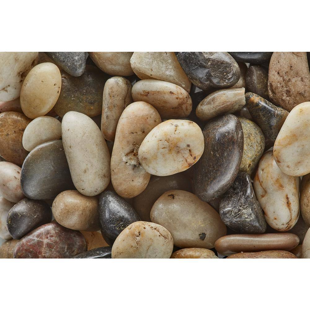 EXOTIC 34 in. to 1.5 in. Polished Mixed Pebbles (20 lbs. Bag) PM20-1030