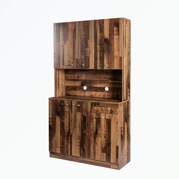 Wardrobe with 6-Doors， 1-Open Shelves and 1-Drawer - - 37065678